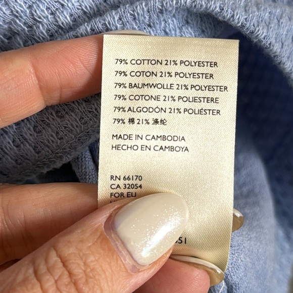 NWT Free People We the Free Bunny Long Sleeve Boatneck Cropped Tee Size XL - Picture 4 of 7